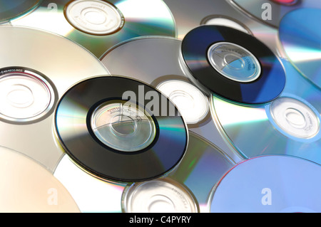 CDs Computer CDs abstrakte Daten-Speicher-Hintergrund Stockfoto