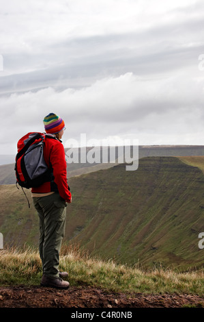 Frau Walker, Brecon Beacons National Park, Wales Stockfoto