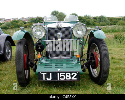 Oldtimer MG Midget J2, Bude-Auto-Show, Cornwall, UK Stockfoto