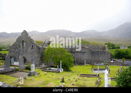 Das Nationaldenkmal der Hungersnot im Schatten der Croagh Patrick, County Mayo, Irland Stockfoto