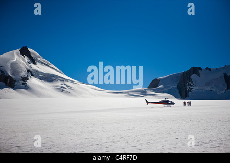 Heli-Wandern am Franz Josef Gletscher, Südinsel, Neuseeland Stockfoto