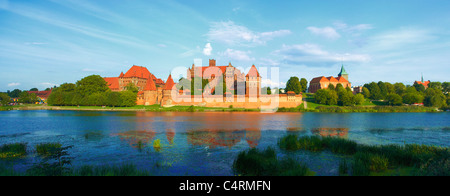 Panoramablick auf Schloss Marienburg, Polen Stockfoto