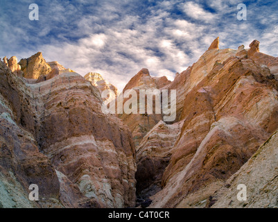 Felsformationen von Golden Canyon Trail. Death Valley Nationalpark, Kalifornien Stockfoto