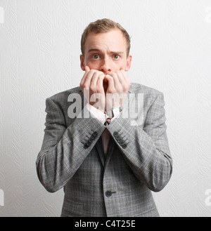 Besorgt Geschäftsmann Stockfoto