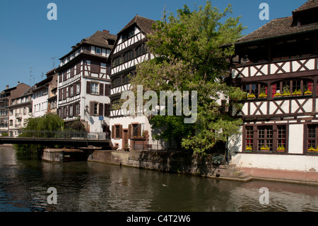 Das sehr malerische Viertel Petite France, Straßburg, Elsass, Frankreich, Europa Stockfoto