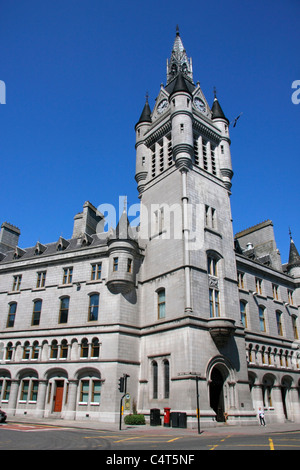 Stadthaus mit Uhrturm, Aberdeen, Schottland. Stockfoto