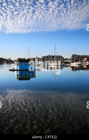 Boote In Aal-Teich in Woods Hole auf Cape Cod, Massachusetts, USA Stockfoto