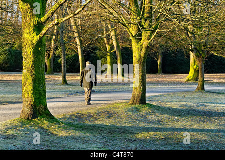 Mann zu Fuß in Jericho Beach Park, Vancouver, Britisch-Kolumbien, Kanada Stockfoto