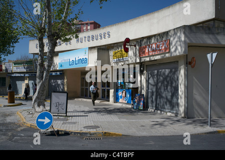 Busbahnhof La Linea De La Concepcion Andalusien Spanien Stockfoto