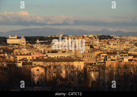 Blick vom Leuchtturm Manfredi, Hügel Gianicolo, Rom, Latium, Italien Stockfoto