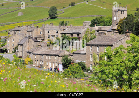 Die attraktive Dorf Muker im Swaledale, Yorkshire, England Stockfoto