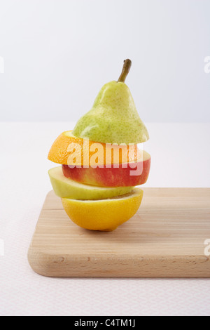 Gestapelte FRUCHTSCHEIBEN Stockfoto