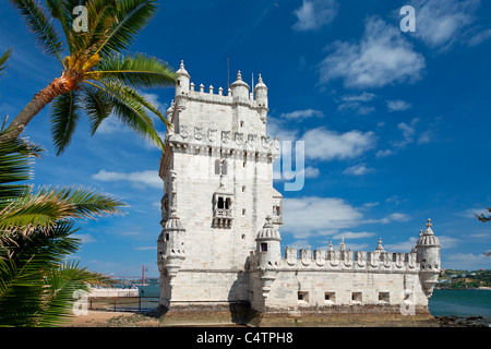 Europa, Portugal, Turm von Belem in Lissabon Stockfoto