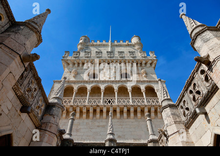 Europa, Portugal, Turm von Belem in Lissabon Stockfoto