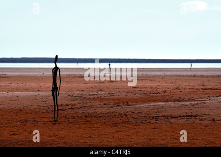 Skulptur von Antony Gormley, innen Australien Ausstellung über Lake Ballard, Western Australia Stockfoto