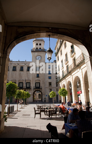 Rathaus Platz Plaza del Ayuntamiento, Alicante Stockfoto
