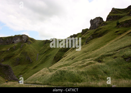 Winnats Pass in der Peak District National Park Stockfoto