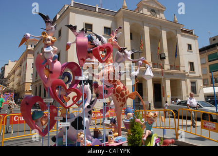 Festival der Hogueras de San Juan, (Lagerfeuer des Johanniterordens), Alicante, Provinz Alicante, Valencia, Spanien Stockfoto