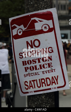 Boston Polizei-Verkehr während der Boston Bruins Stanley Cup Parade feststellen. Stockfoto