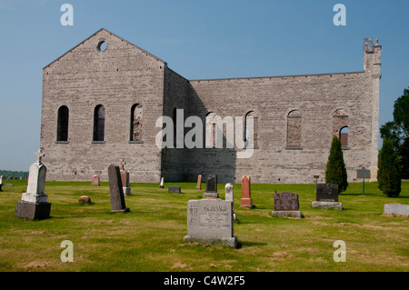 Kirche St. Raphael Ruinen, Glengarry, Ontario. Stockfoto