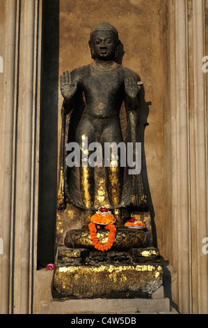 Detail, Mahabodhi Tempel, Bodh Gaya, Bezirk Gaya, Bihar, Indien Stockfoto