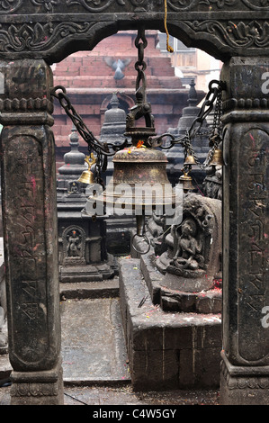 Bell, Swayambhunath, Kathmandu, Bagmati, Madhyamanchal, Nepal Stockfoto