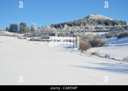 Lupfen im Winter, in der Nähe von Villingen Schwarzwald Schwarzwald-Baar, Baden-Württemberg, Deutschland Stockfoto