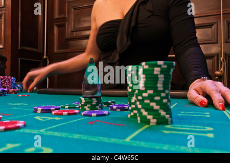 Roulette-Gewinner Stockfoto