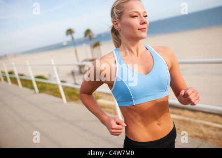 Frau, Long Beach, Los Angeles County, Kalifornien, USA Stockfoto