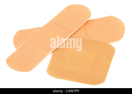 Heftpflaster isoliert auf weißem Hintergrund Stockfoto