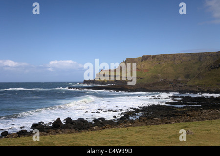 Giants Causeway, National Trust, County Antrim, Nordirland Seestück Stockfoto