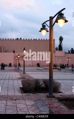 La Koutoubia Moschee Platz. Marrakesch, Marokko. Stockfoto