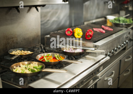 USA, New York State, New York City, Essen in Großküchen Stockfoto