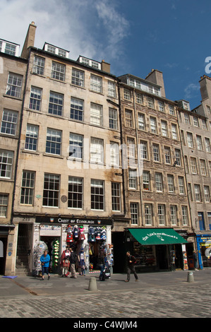 Schottland, Edinburgh. Die Royal Mile (aka High Street) Stockfoto