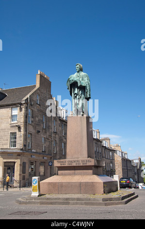 Schottland, Edinburgh. Historischen George Street, Statue von Thomas Chalmers. Stockfoto