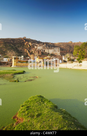 Bundi Palast und Taragarh (Sterne Fort), Bundi, Rajasthan, Indien Stockfoto