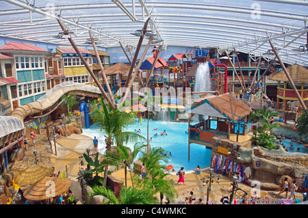 Alton Towers Waterpark in Splash Landings Hotel Alton Towers Themenpark Alton, Staffordshire, England, Vereinigtes Königreich Stockfoto