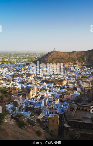 Blick auf Altstadt Bundi, Bundi, Rajasthan, Indien Stockfoto