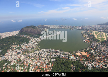 Luftaufnahme von Rio De Janeiro Lagune Stockfoto