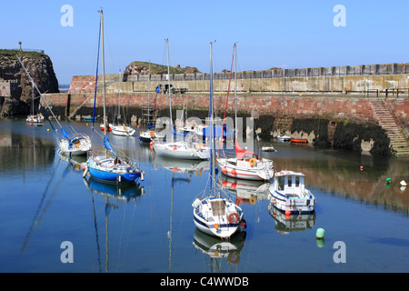 Yachten im Victoria Harbour, Dunbar, East Lothian, Schottland. Stockfoto