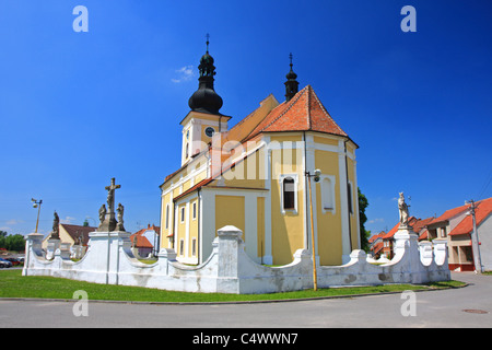 Die Allerheiligenkirche in Milotice, Tschechische Republik Stockfoto