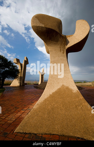 Anglo-Boer-Krieg-Denkmal für die Buren auf Wagen Hügel, Ladysmith, Südafrika Stockfoto