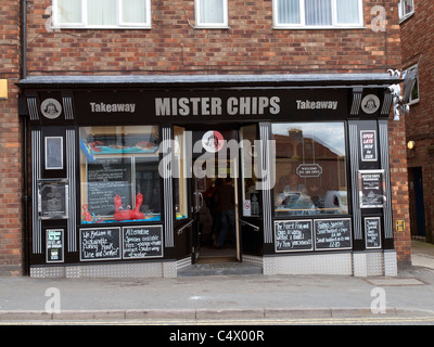 Mr.Chips Fish &amp; Chips mitnehmen Bridge Street, Whitby England Stockfoto