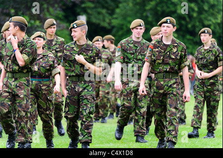 ACF Army Cadet Force jungen & Mädchen, Armed Forces Day, Bute Park, Cardiff, Wales, UK. Stockfoto