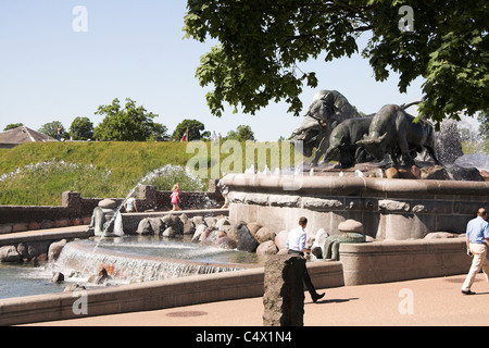 Gefion Fountain, Langelinie Park, Kopenhagen, Dänemark Stockfoto