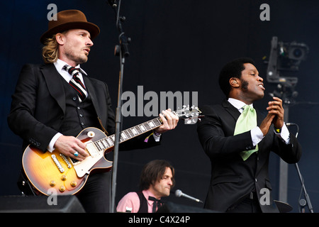 Vintage Mühe spielt Hard Rock Calling, Hyde Park, London auf Samstag, 25. Juni 2011. Stockfoto