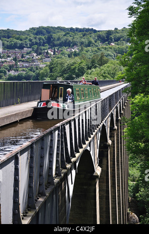 Pontcysyllte Aquädukt & Canal, Trevor, Wrexham County Borough, Wales, Vereinigtes Königreich Stockfoto