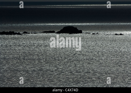 Blick vom Sumbrough Head bedrohlichen Himmel Shetland Süden subarktisch Archipel Schottland UK Festland Stockfoto