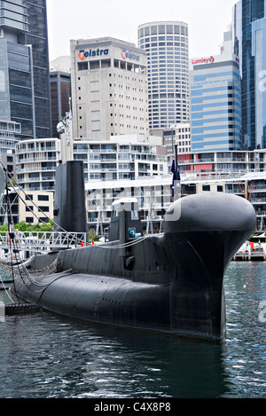 Einige Rentner australische Marine Kriegsschiffe und Boote vertäut an der National Maritime Museum Darling Harbour Sydney NSW Australia Stockfoto