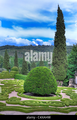 Park, Palais Mateus (Solar de Mateus), in der Nähe von Vila Real, Portugal Stockfoto